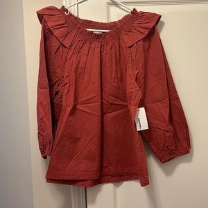 Sonoma Mauve babydoll top, size Large